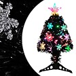 VIDAXL - vidaXL Sapin de Noël et flocons de neige LED Noir 64 cm Fibre optique - vignette