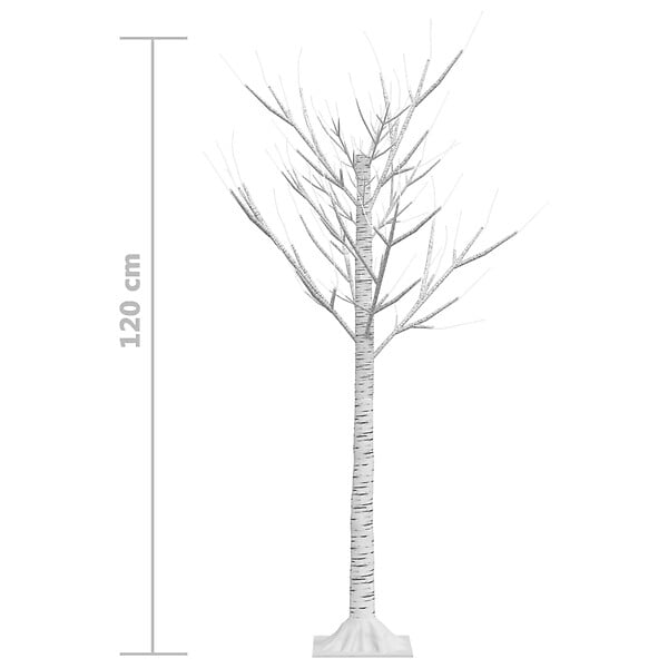 VIDAXL - vidaXL Sapin de Noël 120 LED blanc chaud Saule 1,2 m Int/Ext - large