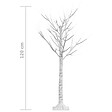 VIDAXL - vidaXL Sapin de Noël 120 LED blanc chaud Saule 1,2 m Int/Ext - vignette