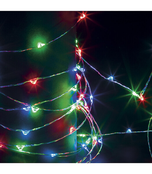 FEERIC LIGHTS & CHRISTMAS - Guirlande lumineuse solaire 20 mètres 200 MicroLED Multicolore 8 jeux de lumière - large