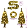 VIDAXL - vidaXL Arbres de Noël artificiels 2 pcs et couronne, guirlande et LED - vignette