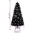 VIDAXL - vidaXL Sapin de Noël et flocons de neige LED Noir 150 cm Fibre optique - vignette