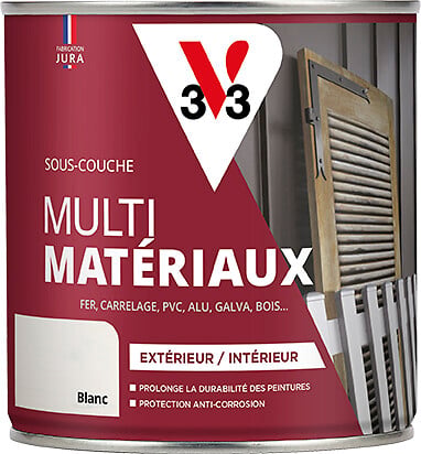 V33 PEINTURE - Sous couche multi-matériaux Blanc 0,5 L - large