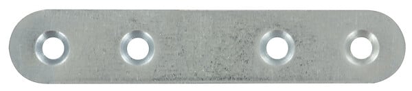 CIME - Patte assemblage bout rond acier zingue 80x15x4 - large