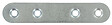 CIME - Patte assemblage bout rond acier zingue 80x15x4 - vignette