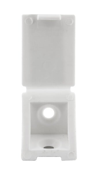 CIME - Taquet équerre simple CIME 22x22x23mm plastique blanc x4 - large