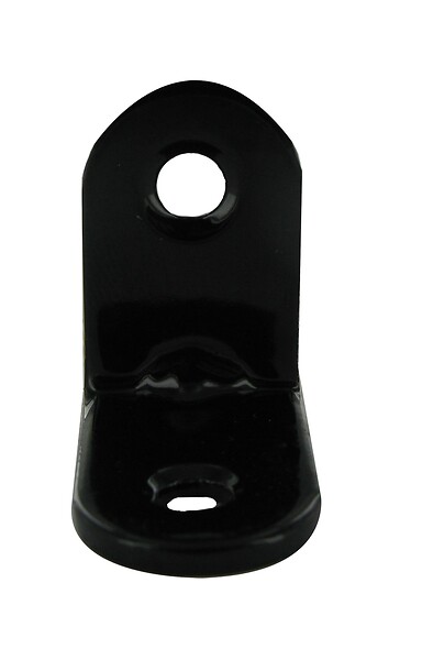 CIME - Equerre de chaise à  bouts ronds CIME 25x25x14mm acier zingué noir x4 - large