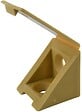 CIME - Taquet équerre simple CIME 23x23x24mm plastique coloris hêtre x4 - vignette