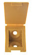 CIME - Taquet équerre simple CIME 23x23x24mm plastique coloris hêtre x4 - vignette