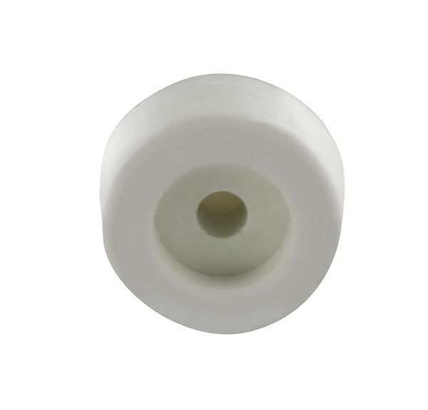 CIME - Butée de porte simple CIME D18mm H18mm caoutchouc blanc x4 - large