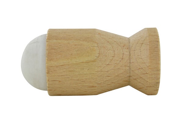CIME - Butée de porte balustre CIME D28mm L60mm hêtre verni et élastomère - large