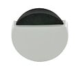 CIME - Butée porte extra plate CIME L47mm H15mm plastique blanc mousse noire - vignette