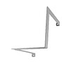 CIME - Console équerre parenthèse droite CIME acier blanc 150x150mm - vignette