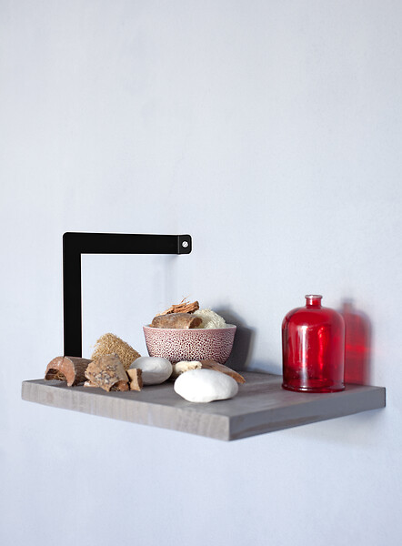 CIME - Console équerre parenthèse gauche CIME acier noir 150x150mm - large