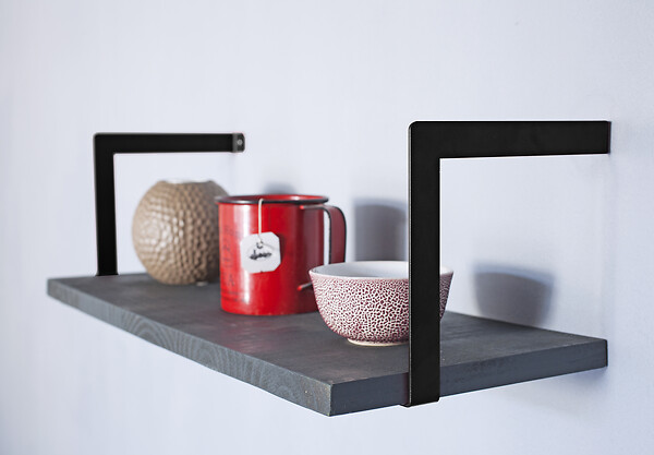CIME - Console équerre parenthèse droite CIME acier noir 150x150mm - large