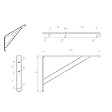 CIME - Console équerre renforcée CIME acier blanc 255x154mm - vignette