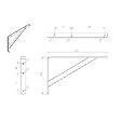 CIME - Console équerre renforcée CIME acier zingué 255x154mm - vignette