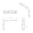 CIME - Console équerre moderne CIME 150x200mm acier blanc - vignette