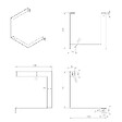 CIME - Console équerre parenthèse gauche CIME acier rouge 150x150mm - vignette
