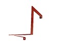 CIME - Console équerre parenthèse droite CIME acier rouge 150x150mm - vignette