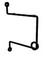 CIME - 2 consoles equerres filaire vestiaire - Noir - 35x250x200mm - vignette