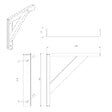 CIME - Console équerre décorative CIME pin naturel 240x240mm - vignette
