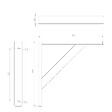CIME - Console équerre décorative CIME pin naturel 290x290mm - vignette