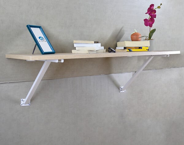 CIME - Console équerre sous pente CIME 315x390mm acier blanc - large