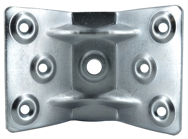 CIME - Ferrure pour pied de table CIME 67x67x70mm acier zingué - large