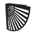 CIME - Lot de 2 consoles équerre soleil CIME 206x206mm modèle rond acier noir - vignette