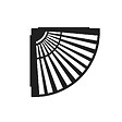 CIME - Lot de 2 consoles équerre soleil CIME 206x206mm modèle rond acier noir - vignette