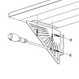CIME - 2 consoles equerre soleil - Or - 156x206mm - vignette