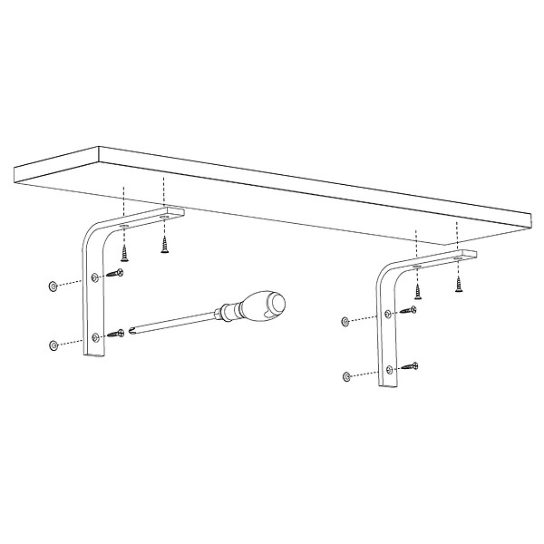 CIME - Lot de 2 consoles équerres swing CIME 120x150mm aluminium - large