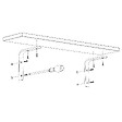 CIME - Lot de 2 consoles équerres swing CIME 120x150mm aluminium - vignette