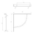 CIME - Console équerre Bi bop CIME 230x230mm acier gris - vignette
