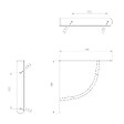 CIME - Console équerre Bi bop CIME 180x180mm acier noir - vignette
