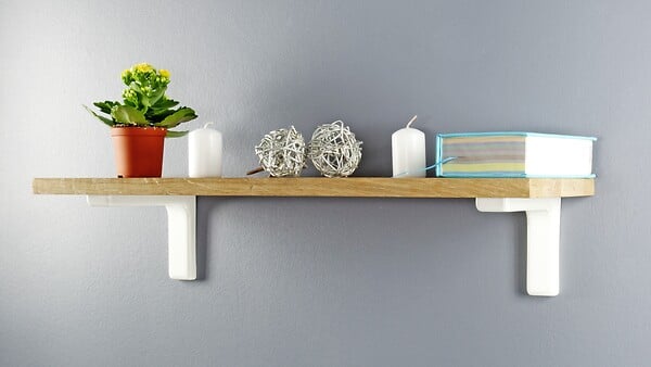 CIME - Console équerre léonard CIME acier et plastique blanc 114x180mm - large