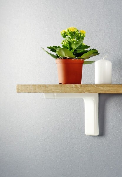 CIME - Console équerre léonard CIME acier et plastique blanc 80x117mm - large
