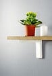 CIME - Console équerre léonard CIME acier et plastique blanc 80x117mm - vignette