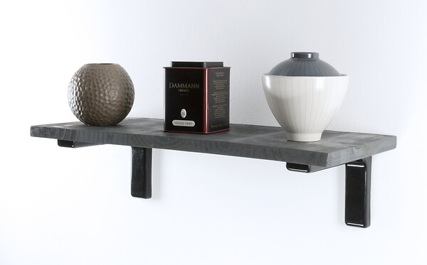 CIME - Console équerre léonard CIME 144x240mm acier et plastique noir - large