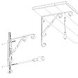 CIME - Console équerre rétro CIME 250x250mm acier noir - vignette
