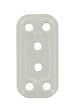 CIME - Patte rectangle d'assemblage multi-trou CIME 30x60mm acier époxy blanc - vignette