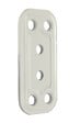 CIME - Patte rectangle d'assemblage multi-trou CIME 30x60mm acier époxy blanc - vignette
