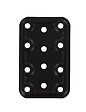 CIME - Patte d'assemblage acier multi-trou - Noir mat - L.80xl.50mm - vignette