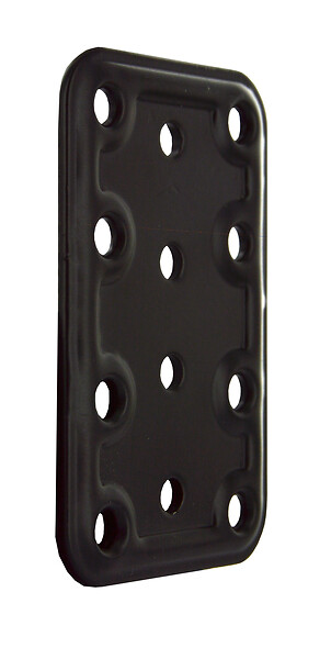 CIME - Patte d'assemblage acier multi-trou - Noir mat - L.80xl.50mm - large