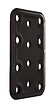 CIME - Patte d'assemblage acier multi-trou - Noir mat - L.80xl.50mm - vignette