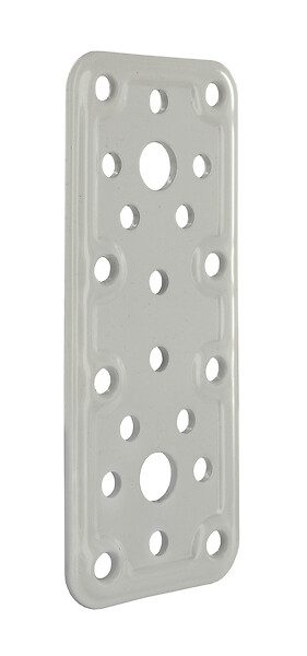 CIME - Patte d'assemblage multi-trou - Blanc - H.50xL.120mm - large