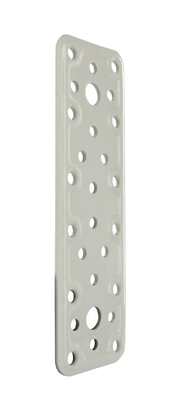 CIME - Patte rectangle d'assemblage multi-trouc - Blanc - 50x160mm - large