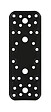CIME - Patte rectangle d'assemblage multi-trou - Noir mat - 65x180mm - vignette