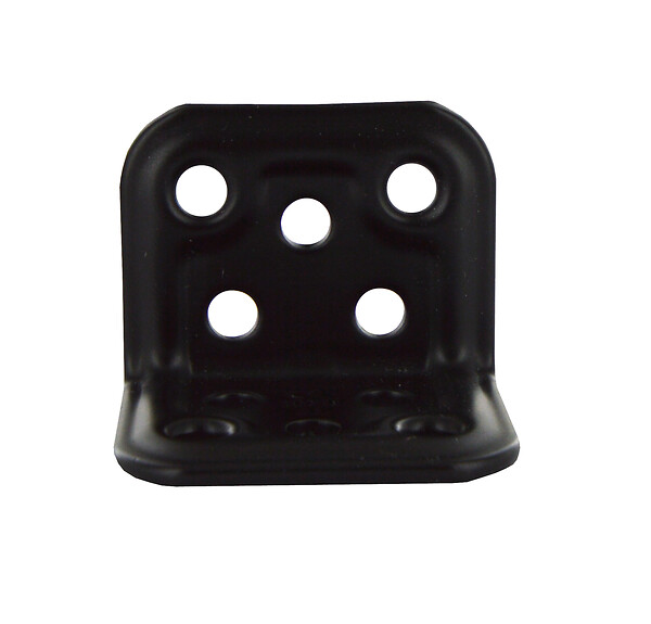 CIME - Equerre d'angle multi-trou 90 degres - Noir mat - 40x30x30mm - large